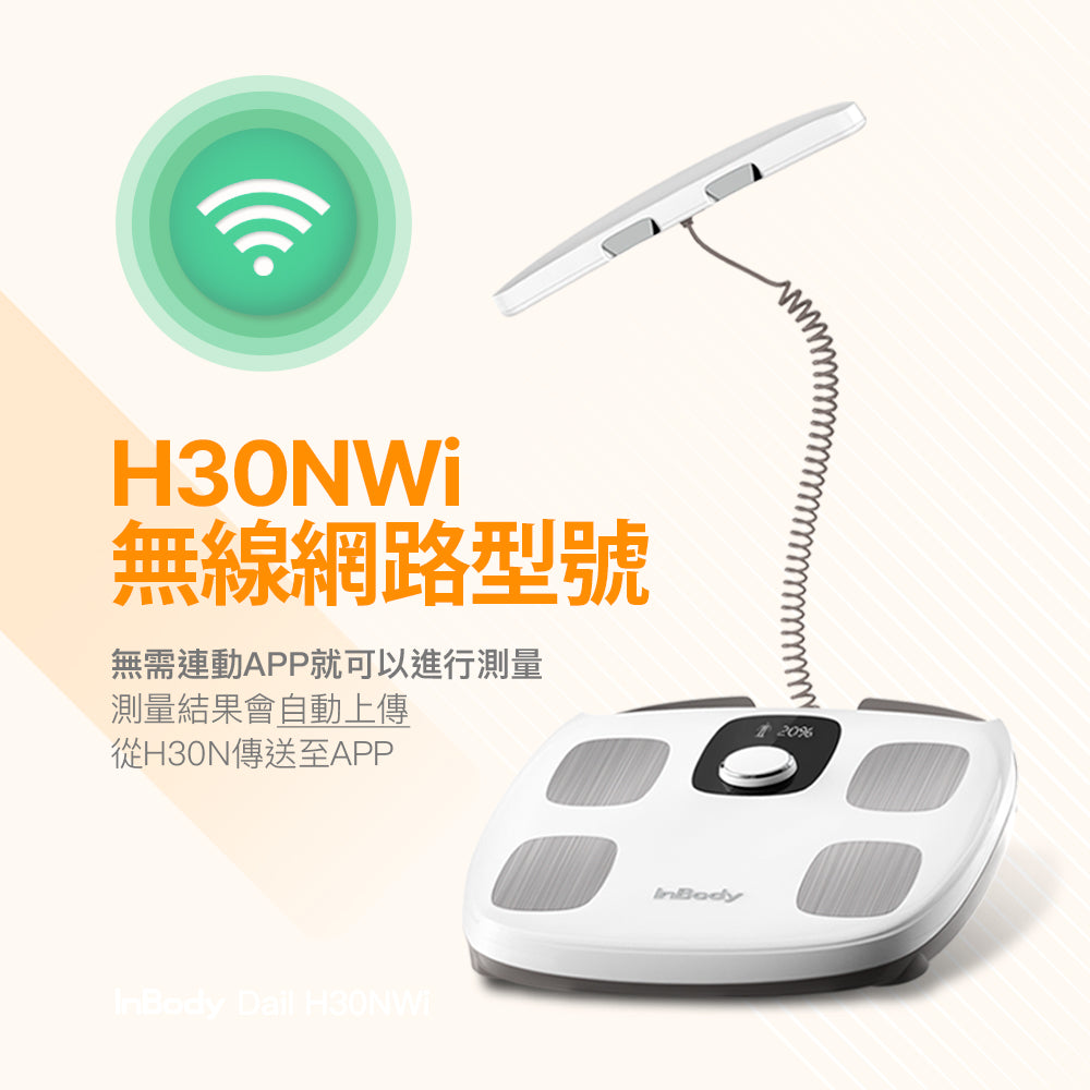 InBody Dial H30NWi White - Home Version Bluetooth Body Fat Meter - Body Composition Measurement