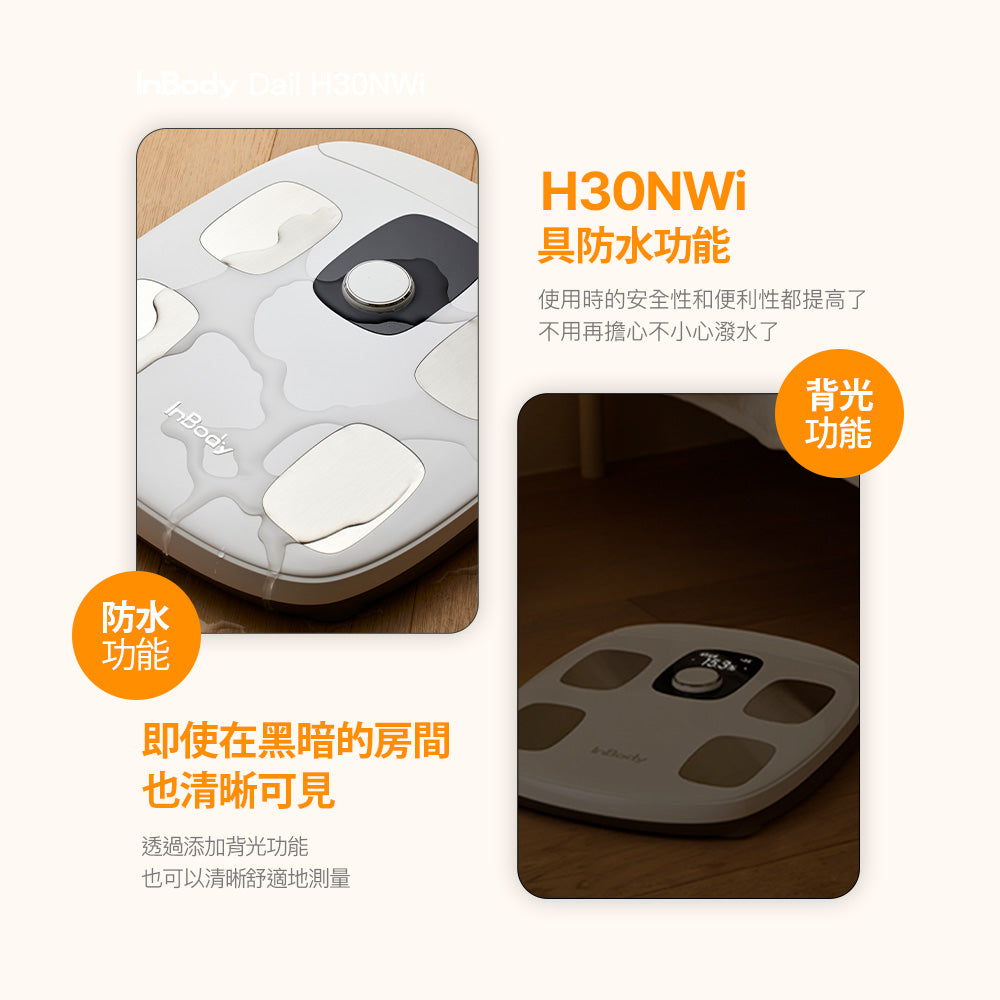 InBody Dial H30NWi White - Home Version Bluetooth Body Fat Meter - Body Composition Measurement